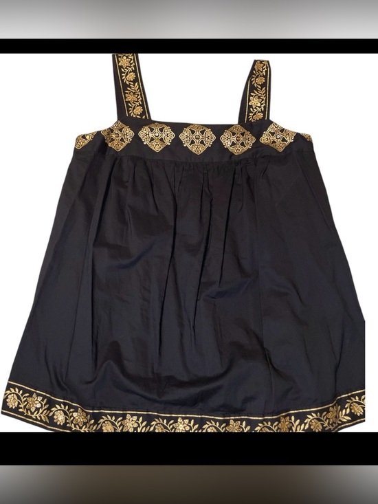 Michael Kors Tops - Michael Kors Black and Gold Embellished Top